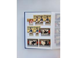 Notgeld-Serienscheine, saubere Sammlung in 16 meist dicken Steckalben, sauber nach Orten und Serien sortiert, überschlägig et