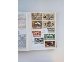 Notgeld-Serienscheine, saubere Sammlung in 16 meist dicken Steckalben, sauber nach Orten und Serien sortiert, überschlägig et