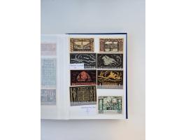 Notgeld-Serienscheine, saubere Sammlung in 16 meist dicken Steckalben, sauber nach Orten und Serien sortiert, überschlägig et