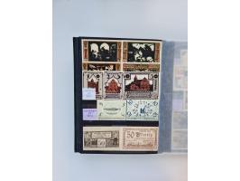 Notgeld-Serienscheine, saubere Sammlung in 16 meist dicken Steckalben, sauber nach Orten und Serien sortiert, überschlägig et