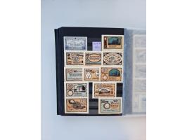 Notgeld-Serienscheine, saubere Sammlung in 16 meist dicken Steckalben, sauber nach Orten und Serien sortiert, überschlägig et