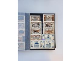 Notgeld-Serienscheine, saubere Sammlung in 16 meist dicken Steckalben, sauber nach Orten und Serien sortiert, überschlägig et