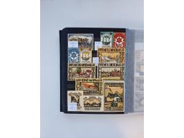 Notgeld-Serienscheine, saubere Sammlung in 16 meist dicken Steckalben, sauber nach Orten und Serien sortiert, überschlägig et