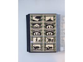 Notgeld-Serienscheine, saubere Sammlung in 16 meist dicken Steckalben, sauber nach Orten und Serien sortiert, überschlägig et