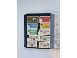 Notgeld-Serienscheine, saubere Sammlung in 16 meist dicken Steckalben, sauber nach Orten und Serien sortiert, überschlägig et