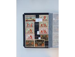 Notgeld-Serienscheine, saubere Sammlung in 16 meist dicken Steckalben, sauber nach Orten und Serien sortiert, überschlägig et