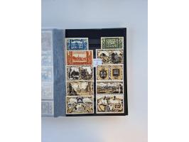 Notgeld-Serienscheine, saubere Sammlung in 16 meist dicken Steckalben, sauber nach Orten und Serien sortiert, überschlägig et