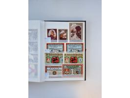 Notgeld-Serienscheine, saubere Sammlung in 16 meist dicken Steckalben, sauber nach Orten und Serien sortiert, überschlägig et