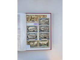 Notgeld-Serienscheine, saubere Sammlung in 16 meist dicken Steckalben, sauber nach Orten und Serien sortiert, überschlägig et