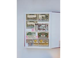 Notgeld-Serienscheine, saubere Sammlung in 16 meist dicken Steckalben, sauber nach Orten und Serien sortiert, überschlägig et