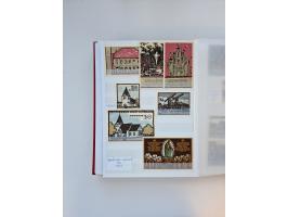 Notgeld-Serienscheine, saubere Sammlung in 16 meist dicken Steckalben, sauber nach Orten und Serien sortiert, überschlägig et