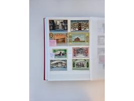 Notgeld-Serienscheine, saubere Sammlung in 16 meist dicken Steckalben, sauber nach Orten und Serien sortiert, überschlägig et