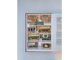 Notgeld-Serienscheine, saubere Sammlung in 16 meist dicken Steckalben, sauber nach Orten und Serien sortiert, überschlägig et