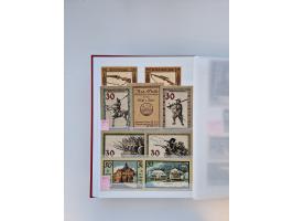 Notgeld-Serienscheine, saubere Sammlung in 16 meist dicken Steckalben, sauber nach Orten und Serien sortiert, überschlägig et