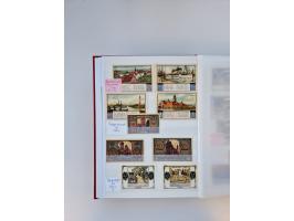 Notgeld-Serienscheine, saubere Sammlung in 16 meist dicken Steckalben, sauber nach Orten und Serien sortiert, überschlägig et