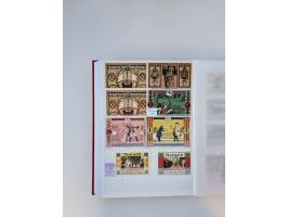 Notgeld-Serienscheine, saubere Sammlung in 16 meist dicken Steckalben, sauber nach Orten und Serien sortiert, überschlägig et