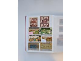 Notgeld-Serienscheine, saubere Sammlung in 16 meist dicken Steckalben, sauber nach Orten und Serien sortiert, überschlägig et