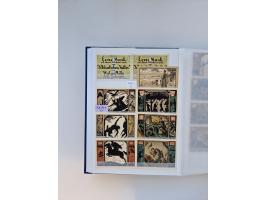 Notgeld-Serienscheine, saubere Sammlung in 16 meist dicken Steckalben, sauber nach Orten und Serien sortiert, überschlägig et