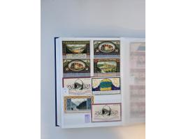 Notgeld-Serienscheine, saubere Sammlung in 16 meist dicken Steckalben, sauber nach Orten und Serien sortiert, überschlägig et