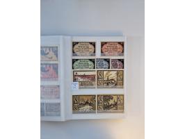 Notgeld-Serienscheine, saubere Sammlung in 16 meist dicken Steckalben, sauber nach Orten und Serien sortiert, überschlägig et