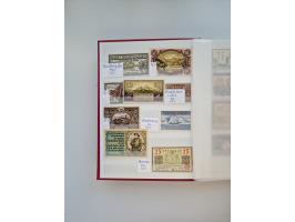 Notgeld-Serienscheine, saubere Sammlung in 16 meist dicken Steckalben, sauber nach Orten und Serien sortiert, überschlägig et