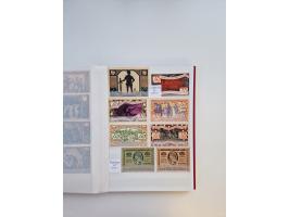 Notgeld-Serienscheine, saubere Sammlung in 16 meist dicken Steckalben, sauber nach Orten und Serien sortiert, überschlägig et