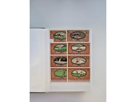 Notgeld-Serienscheine, saubere Sammlung in 16 meist dicken Steckalben, sauber nach Orten und Serien sortiert, überschlägig et