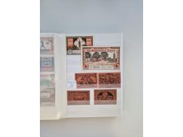 Notgeld-Serienscheine, saubere Sammlung in 16 meist dicken Steckalben, sauber nach Orten und Serien sortiert, überschlägig et