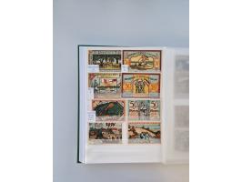 Notgeld-Serienscheine, saubere Sammlung in 16 meist dicken Steckalben, sauber nach Orten und Serien sortiert, überschlägig et