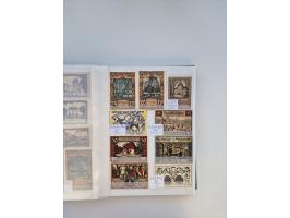 Notgeld-Serienscheine, saubere Sammlung in 16 meist dicken Steckalben, sauber nach Orten und Serien sortiert, überschlägig et