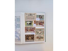Notgeld-Serienscheine, saubere Sammlung in 16 meist dicken Steckalben, sauber nach Orten und Serien sortiert, überschlägig et