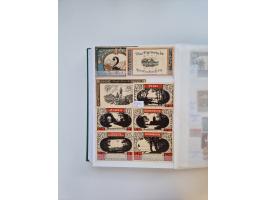 Notgeld-Serienscheine, saubere Sammlung in 16 meist dicken Steckalben, sauber nach Orten und Serien sortiert, überschlägig et