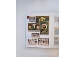 Notgeld-Serienscheine, saubere Sammlung in 16 meist dicken Steckalben, sauber nach Orten und Serien sortiert, überschlägig et