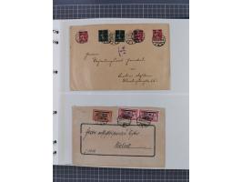 1920/23, interessante Partie mit über 60 Briefen und Karten, dabei R-Briefe, Flugpost, Bahnpost, etwas unterschiedliche, meis