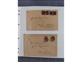 1920/23, interessante Partie mit über 60 Briefen und Karten, dabei R-Briefe, Flugpost, Bahnpost, etwas unterschiedliche, meis