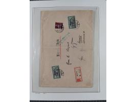 1920/23, interessante Partie mit über 60 Briefen und Karten, dabei R-Briefe, Flugpost, Bahnpost, etwas unterschiedliche, meis