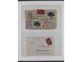 1920/23, interessante Partie mit über 60 Briefen und Karten, dabei R-Briefe, Flugpost, Bahnpost, etwas unterschiedliche, meis