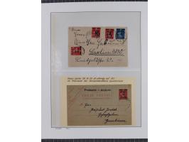 1920/23, interessante Partie mit über 60 Briefen und Karten, dabei R-Briefe, Flugpost, Bahnpost, etwas unterschiedliche, meis