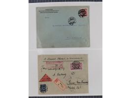 1920/23, interessante Partie mit über 60 Briefen und Karten, dabei R-Briefe, Flugpost, Bahnpost, etwas unterschiedliche, meis