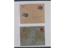 1920/23, interessante Partie mit über 60 Briefen und Karten, dabei R-Briefe, Flugpost, Bahnpost, etwas unterschiedliche, meis