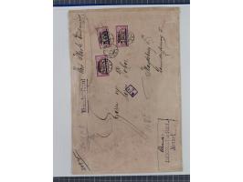 1920/23, interessante Partie mit über 60 Briefen und Karten, dabei R-Briefe, Flugpost, Bahnpost, etwas unterschiedliche, meis