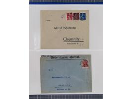1920/23, interessante Partie mit über 60 Briefen und Karten, dabei R-Briefe, Flugpost, Bahnpost, etwas unterschiedliche, meis
