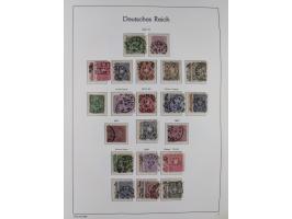 1872/1945, gestempelte Sammlung ab Brustschilde, mit vielen 5 M. Werten, Zeppelinen, Blocks und Dienstmarken, meist gute Erha