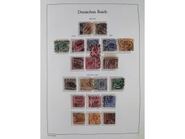 1872/1945, gestempelte Sammlung ab Brustschilde, mit vielen 5 M. Werten, Zeppelinen, Blocks und Dienstmarken, meist gute Erha