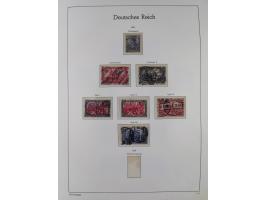 1872/1945, gestempelte Sammlung ab Brustschilde, mit vielen 5 M. Werten, Zeppelinen, Blocks und Dienstmarken, meist gute Erha