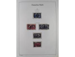 1872/1945, gestempelte Sammlung ab Brustschilde, mit vielen 5 M. Werten, Zeppelinen, Blocks und Dienstmarken, meist gute Erha