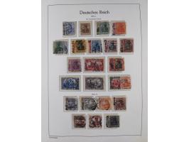 1872/1945, gestempelte Sammlung ab Brustschilde, mit vielen 5 M. Werten, Zeppelinen, Blocks und Dienstmarken, meist gute Erha