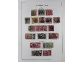 1872/1945, gestempelte Sammlung ab Brustschilde, mit vielen 5 M. Werten, Zeppelinen, Blocks und Dienstmarken, meist gute Erha