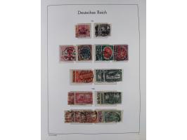 1872/1945, gestempelte Sammlung ab Brustschilde, mit vielen 5 M. Werten, Zeppelinen, Blocks und Dienstmarken, meist gute Erha