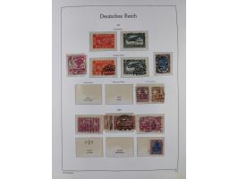 1872/1945, gestempelte Sammlung ab Brustschilde, mit vielen 5 M. Werten, Zeppelinen, Blocks und Dienstmarken, meist gute Erha